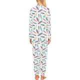 Surfboard Pattern Print Design 04 Women's All Over Print Pajama Set