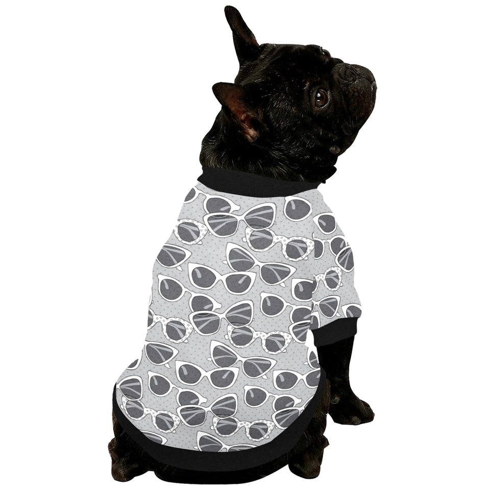 Sun Glasses Pattern Print Design 04 All Over Print Pet Dog Round Neck Fuzzy Shirt