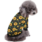 sunflower golden polygonal shapes All Over Print Pet Dog Round Neck Fuzzy Shirt