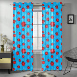 Ladybug Pattern Print Design 02 Gauze Curtain