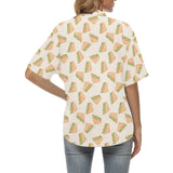 Sandwich Pattern Print Design 01 Women's All Over Print Hawaiian Shirt