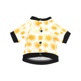 Sun design pattern All Over Print Pet Dog Round Neck Fuzzy Shirt