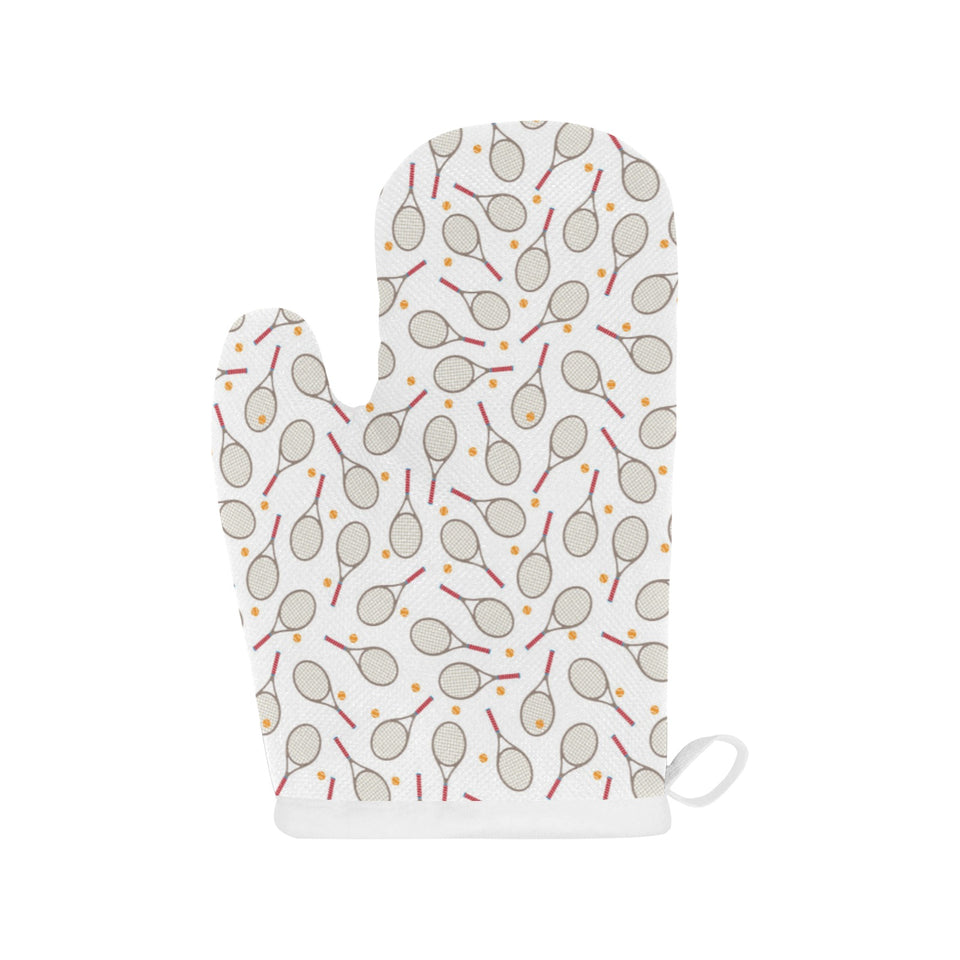Tennis Pattern Print Design 04 Heat Resistant Oven Mitts