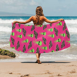 Alien Pattern Print Design 03 Beach Towel