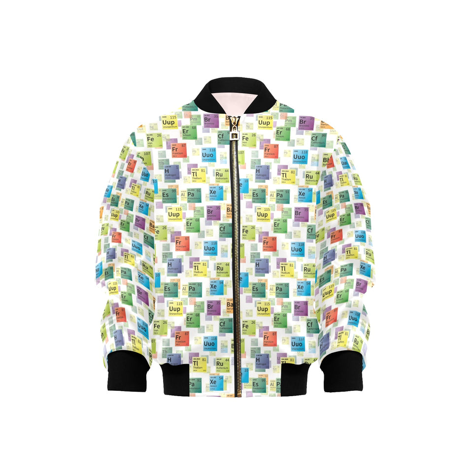 Chemistry Periodic Table Pattern Print Design 05 Kids' Boys' Girls' Bomber Jacket