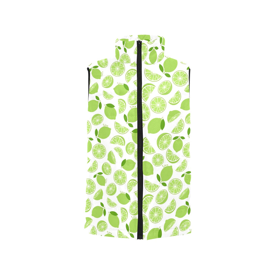 Lime design pattern Women's Padded Vest