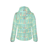 Giraffe Pattern Print Design 01 Women's Padded Hooded Jacket