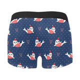 Cute sea lion seal christmas hat candy cane heart Men's All Over Print Boxer Briefs Men's Underwear