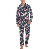 Deers Winter Christmas pattern Men's Long Pajama Set