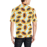 Watercolor papaya pattern Men's All Over Print Polo Shirt