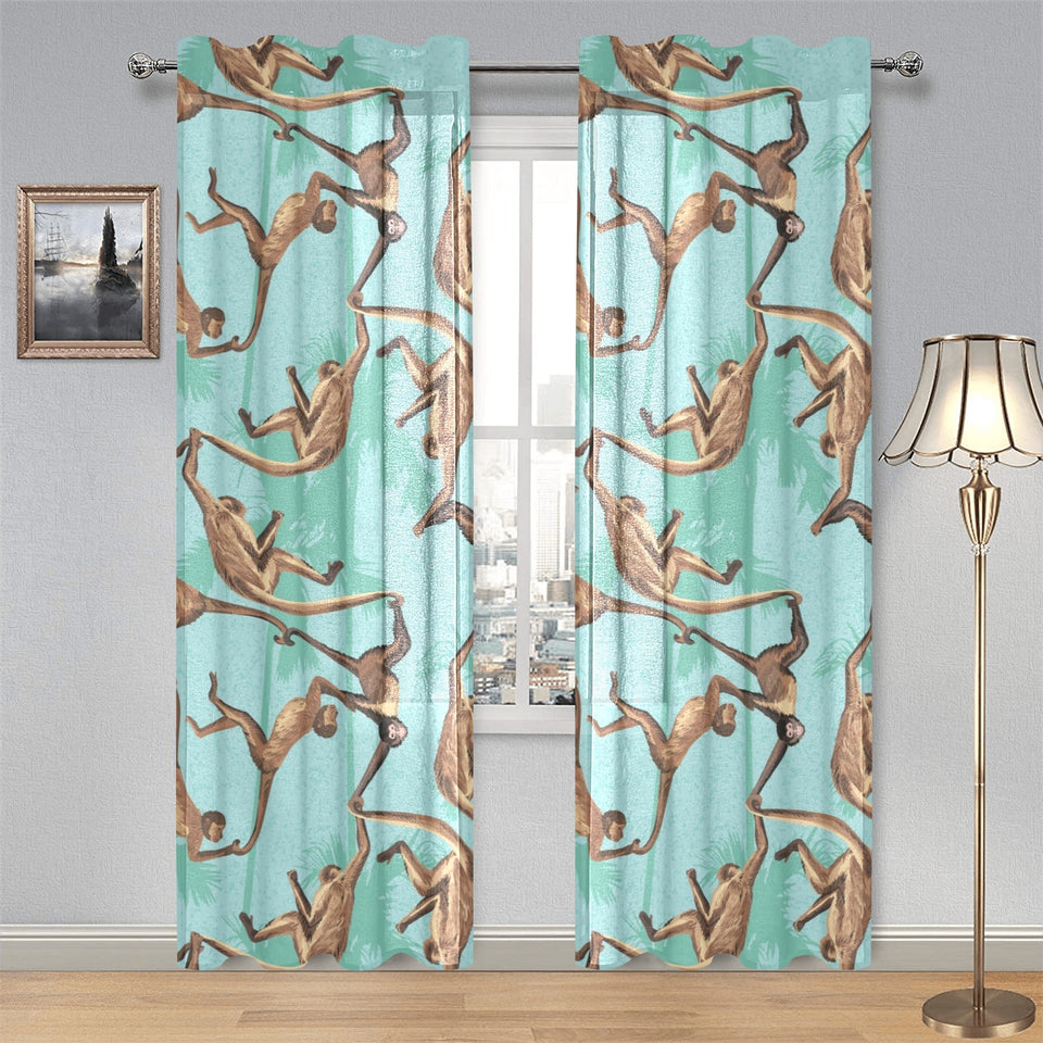Monkey Palm tree background Gauze Curtain