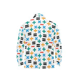 Math Pattern Print Design 05 Men's Long Sleeve Polo Shirt