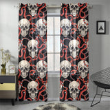 Red snake skull pattern Gauze Curtain
