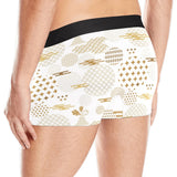 Beautiful gold japanese pattern Men's All Over Print Boxer Briefs Men's Underwear