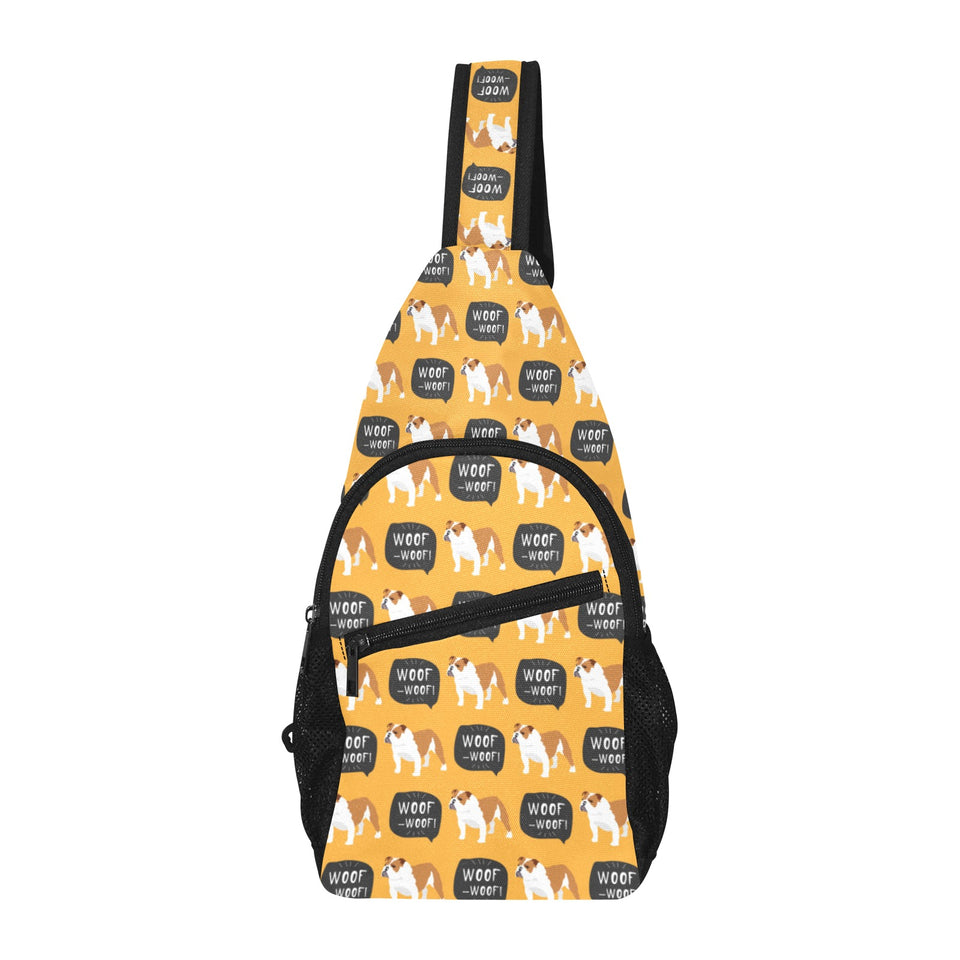 English Bulldog Pattern Print Design 04 All Over Print Chest Bag