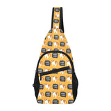 English Bulldog Pattern Print Design 04 All Over Print Chest Bag