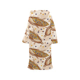 Corn Pattern Print Design 03 Blanket Robe with Sleeves