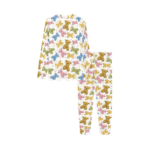 Teddy Bear Pattern Print Design 01 Kids' Boys' Girls' All Over Print Pajama Set