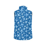 Airplane pattern in the sky Women's Padded Vest