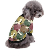 Japanese cranes flying forest dot pattern All Over Print Pet Dog Round Neck Fuzzy Shirt