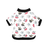 French bulldog cup paw pattern All Over Print Pet Dog Round Neck Fuzzy Shirt