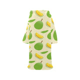Durian pattern Blanket Robe with Sleeves