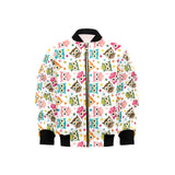 Color cute owl pattern Kids' Boys' Girls' Bomber Jacket