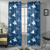 Stingray Pattern Print Design 04 Gauze Curtain