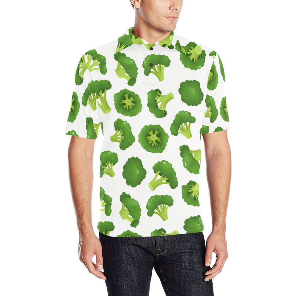 Cute broccoli pattern Men's All Over Print Polo Shirt