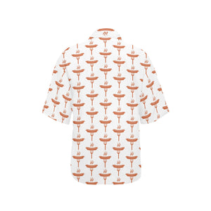 Sausage Pattern Print Design 05 Women's All Over Print Hawaiian Shirt
