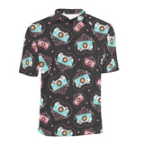 Camera Pattern Print Design 04 Men's All Over Print Polo Shirt