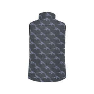 Swordfish Pattern Print Design 03 Men's Padded Vest