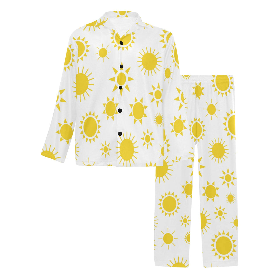 Sun pattern Men's Long Pajama Set