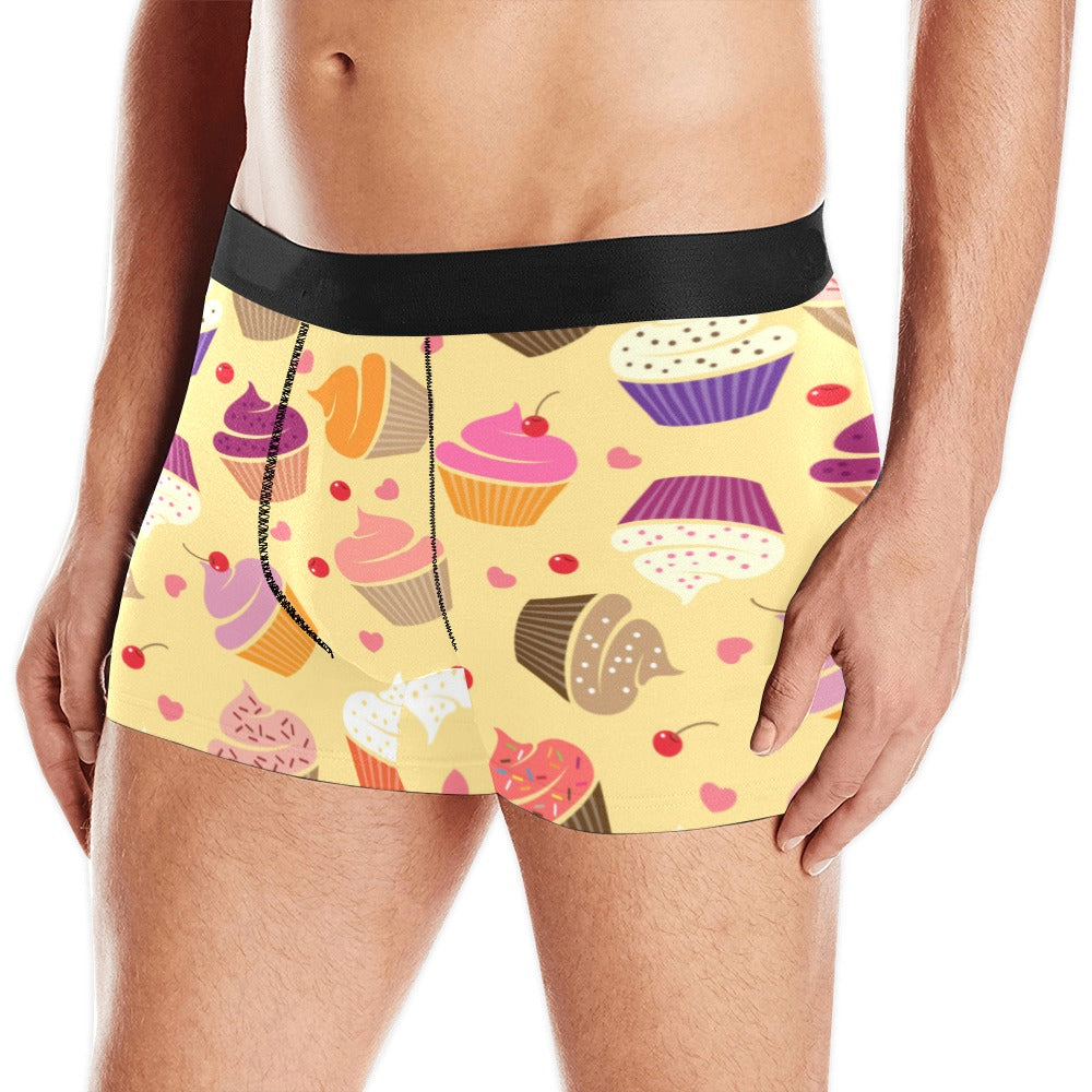 cake cupcake heart cherry pattern Men's All Over Print Boxer Briefs Men's Underwear