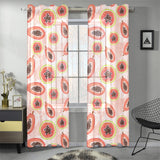 papaya leaves pattern Gauze Curtain