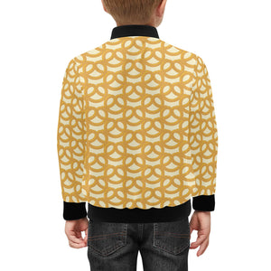 Pretzels Pattern Print Design 01 Kids' Boys' Girls' Bomber Jacket