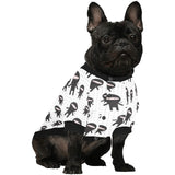 Ninja pattern plaid background All Over Print Pet Dog Round Neck Fuzzy Shirt