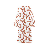 Sausage Pattern Print Design 04 Blanket Robe with Sleeves