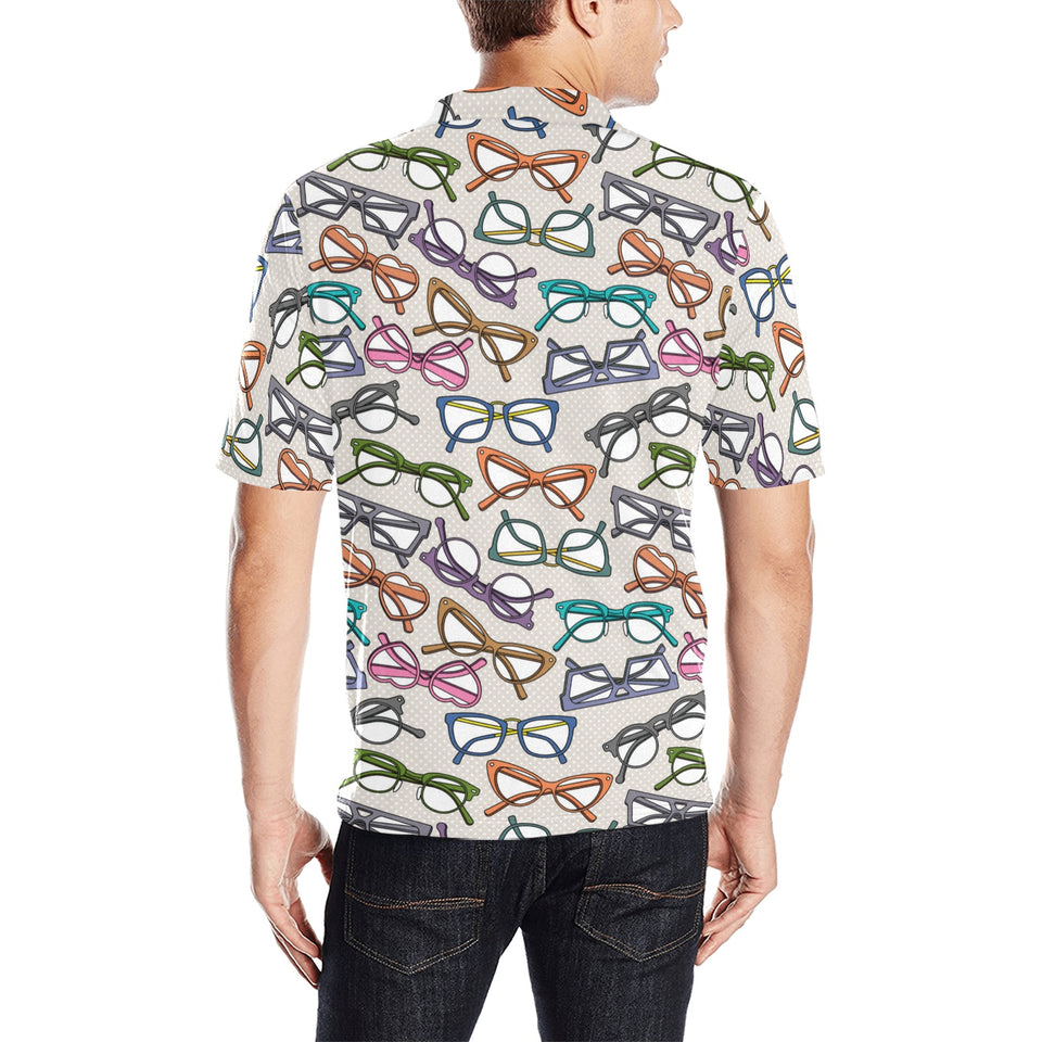 Sun Glasses Pattern Print Design 01 Men's All Over Print Polo Shirt