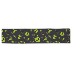 Alien Pattern Print Design 02 Table Runner