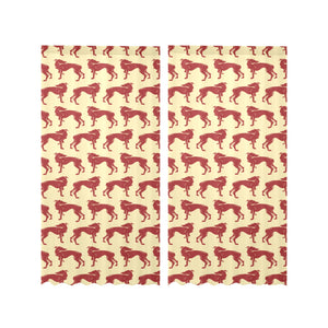 Greyhound Pattern Print Design 04 Gauze Curtain