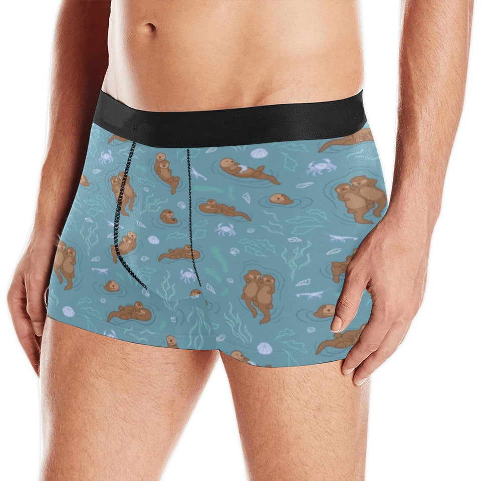 Sea otters pattern Men's All Over Print Boxer Briefs Men's Underwear