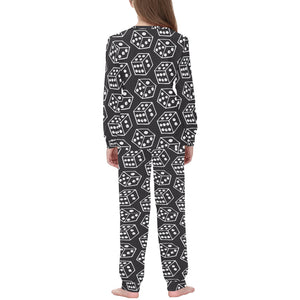 Dice Pattern Print Design 01 Kids' Boys' Girls' All Over Print Pajama Set