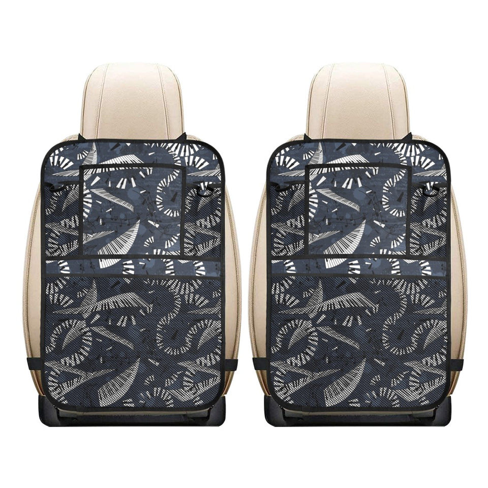 Piano Pattern Print Design 02 Car Seat Back Organizer