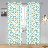 Fried Eggs Pattern Print Design 04 Gauze Curtain
