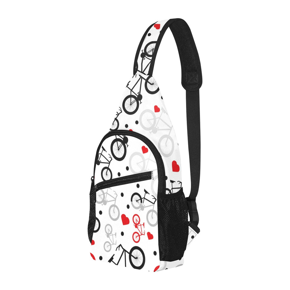 Bicycle Pattern Print Design 04 All Over Print Chest Bag