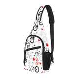 Bicycle Pattern Print Design 04 All Over Print Chest Bag