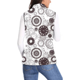Classic vintage clock pattern Women's Padded Vest