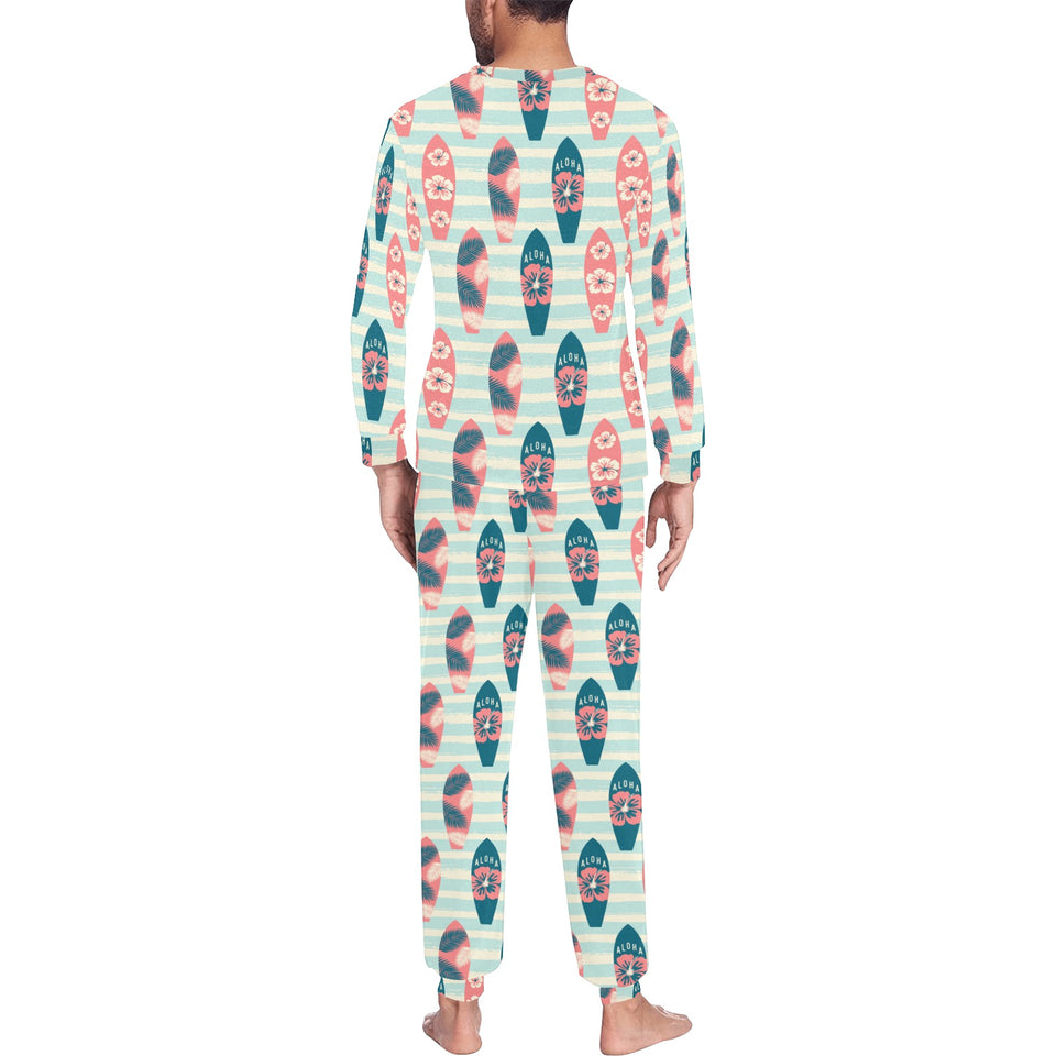 Surfboard Pattern Print Design 02 Men's All Over Print Pajama