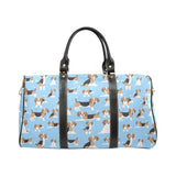 Beagle dog blue background pattern Travel Bag